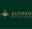 Alvozo printed t-shirts logo on a green background
